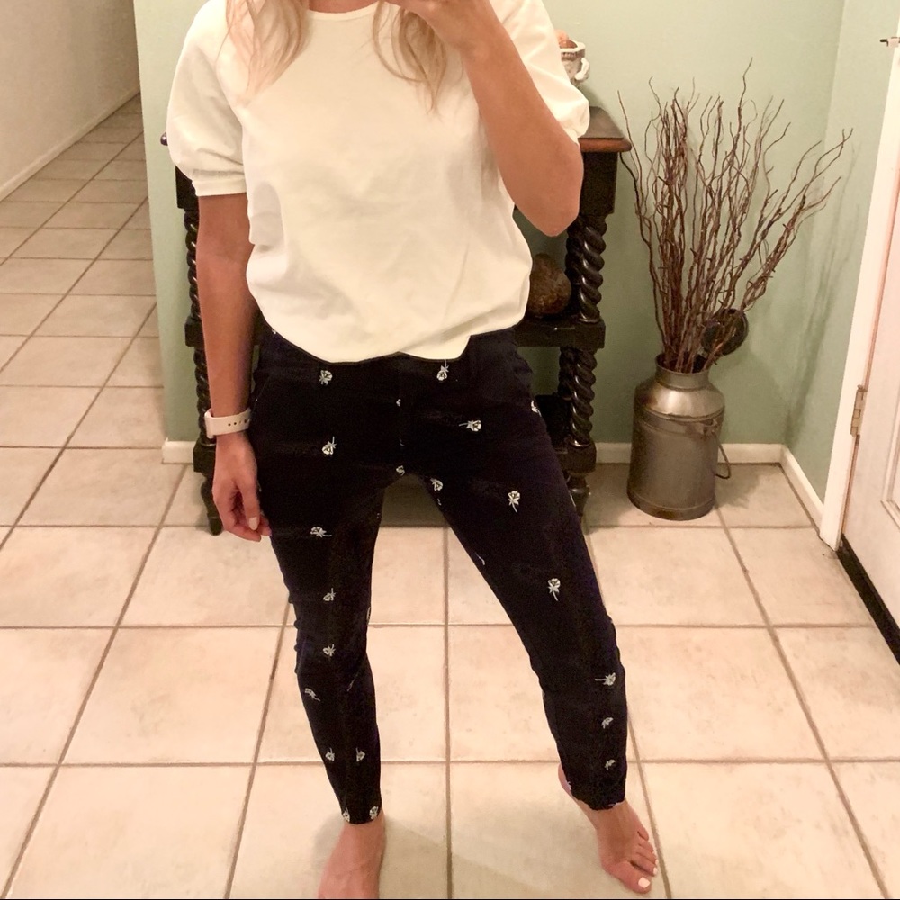 Ann Taylor LOFT Navy Rose pants